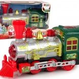 Božična Lokomotiva s Svetlobnimi Efekti in Zvoki na Baterije