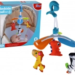 Barviti otroški vrtiljak z živalicami na klip