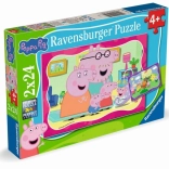 Sestavljanka Pujsa Pepa 2×24 koščkov Ravensburger