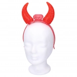 Svetleči bleščeči hudičevski rogovi na naglavnem traku