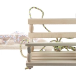 Lesena viseča gugalnica za otroke, naravna