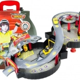 Dvonadstropno parkirišče za avtomobile v kovčku v obliki kolesa