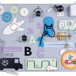 Lesena didaktična in senzorična tabla 50 × 37,5 cm