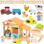 VIGA Lesena kmetija z hišo in traktorjem