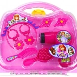 kovček za malo princesko – frizerski set s sušilnikom, krono in nakitom