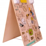 Lesena senzorična deska obojestranska Živalski vrt