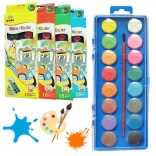 Šolske akvarelne barve 16 barv s čopičem