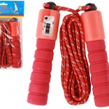 Rdeča kolebnica s števcem 275 cm prilagoditev fitnes