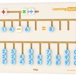 Lesena senzorična tabla za učenje računanja VIGA Montessori s certifikatom FSC