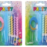 Zabava svečka številka 0 s 4 svečkami