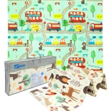 Humbi dvostranska zložljiva penasta podloga XPE 200 × 180 × 1 cm gozd in ulice