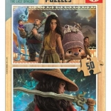 Lesena sestavljanka Raya in zmaj 2x50 kosov