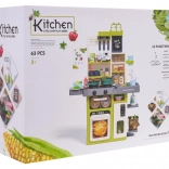 Kuhinjski kotiček s funkcijo osvetlitve in zvoka, 63 delov. Zelen