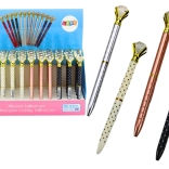 Kemični svinčnik z diamantkom, pikčast, moder črnilo 0,7 mm (mešanica barv)