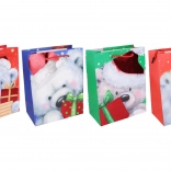 božična darilna vrečka M 26 × 32 × 10 cm