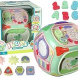 Interaktivna poučna kocka s sortirnikom, telefonom in klavirčkom