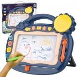 Woopie magnetna risalna tabla z zvoki in žigi – modra