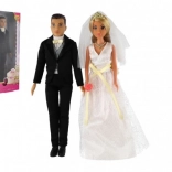 Poročni komplet lutk ANLILY nevesta in ženin 30 cm