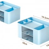 organizator za mizo z modrimi predali