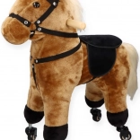 Rjav konjiček na kolescih