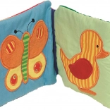 Bombažna šumeča knjižica z ropotuljico in piskalnikom GOKI