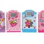 Zapisnik z dekliškimi motivi z ogledalcem, črtan, 9,5 × 14 cm