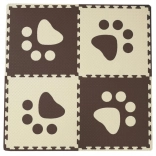 Pena baby preproga z rjavimi in bež robovi