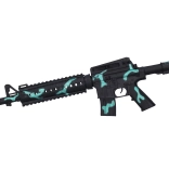 Otroška plastična puška s vztrajnikom 61 cm črno-modra