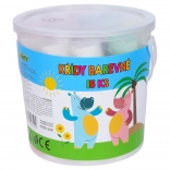 Barvne kredice za pločnik v vedru, 15 kos