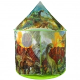 Otroški zeleni šotor z dinozavri za vrt