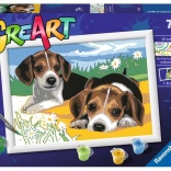 Slikanje po številkah: Mladiči Jack Russlla