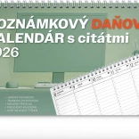 Namizni koledar Notique Zapisovalni Davčni z Citati 2026