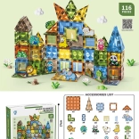 Magnetna sestavljanka za otroke, 116 delov z živalmi