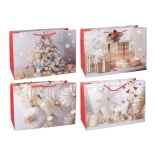 Božična darilna vrečka M 25 × 32 × 11 cm