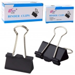 Univerzalne pisarniške sponke, vzmetno jeklo, črne, 25 mm, 12 kosov