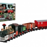 Železniški komplet z zvočnimi in svetlobnimi učinki na baterije