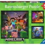 Sestavljanka Ravensburger Minecraft Biomi 3x49 kos