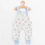 Otroške bombažne hlačke z naramnicami NEW BABY Biscuits modre