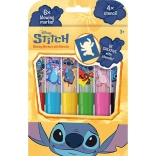 Pihalne flomastri Lilo & Stitch – set 6 barv s šablonami