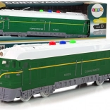 Zeleni vlak s trenjem pogona 1:32 s zvoki in lučmi