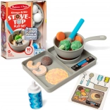 Kuhinjski komplet z menjavo barv MELISSA & DOUG Simmer & Stir, 19 delov