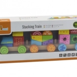 Leseni zložljivi vlak za otroke 18m+