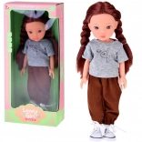 Lovely Girl punčka s satenastimi kitkami v športnih oblačilih 33 cm