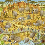 HEYE Puzzle NORA ZOO: Afriška razstava 1000 koščkov