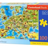 Sestavljanka Puzzle Zemljevid Evrope 100 kosov
