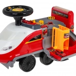 Interaktivni poganjalec 2v1 gasilci z lučmi in zvoki s parkiriščem in 4 avtomobilčki