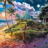 NORIMPEX diamantno slikanje – hiša na plaži 30 × 40 cm