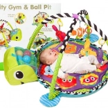 Izobraževalna igralna podloga za dojenčke želva 3v1 z bazenčkom in žogicami