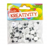 Premikajoče oči 12 mm, 80 kos