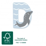 Lesena črka D small foot